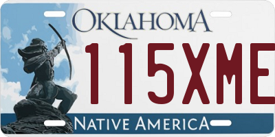 OK license plate 115XME