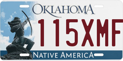 OK license plate 115XMF