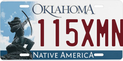 OK license plate 115XMN
