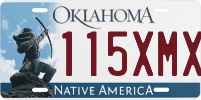 OK license plate 115XMX