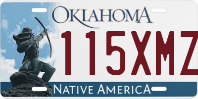 OK license plate 115XMZ