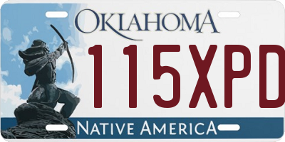 OK license plate 115XPD