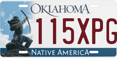 OK license plate 115XPG