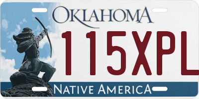 OK license plate 115XPL