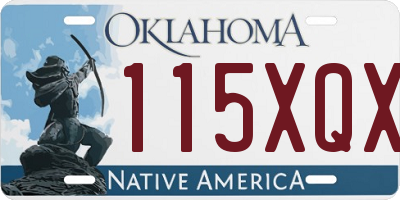 OK license plate 115XQX