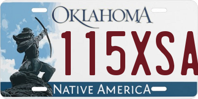 OK license plate 115XSA