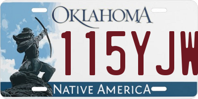 OK license plate 115YJW