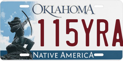 OK license plate 115YRA