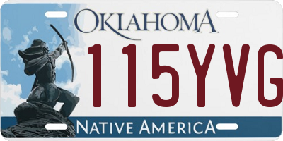 OK license plate 115YVG