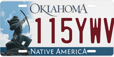 OK license plate 115YWV