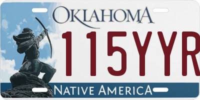 OK license plate 115YYR