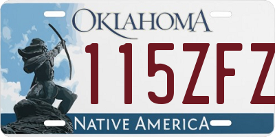 OK license plate 115ZFZ