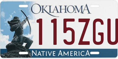 OK license plate 115ZGU