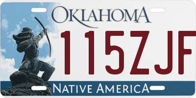 OK license plate 115ZJF