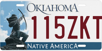 OK license plate 115ZKT