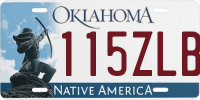 OK license plate 115ZLB