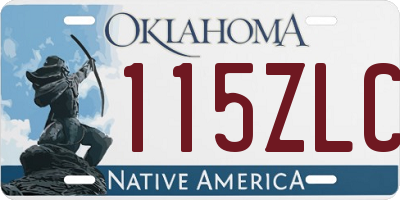 OK license plate 115ZLC