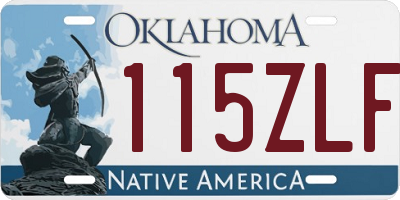 OK license plate 115ZLF