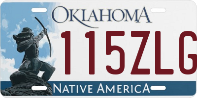 OK license plate 115ZLG
