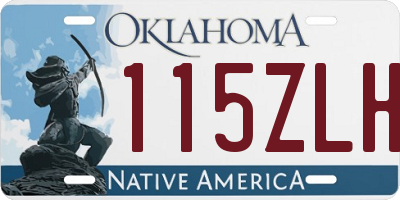 OK license plate 115ZLH