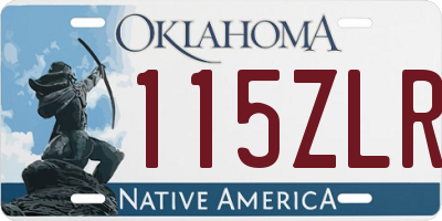 OK license plate 115ZLR