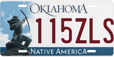 OK license plate 115ZLS