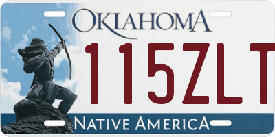 OK license plate 115ZLT