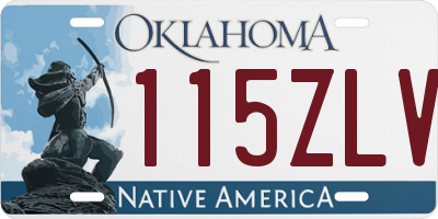 OK license plate 115ZLV