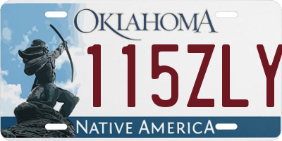 OK license plate 115ZLY