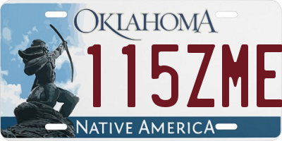 OK license plate 115ZME