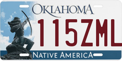 OK license plate 115ZML