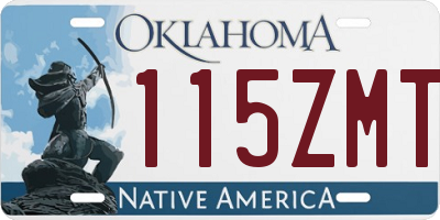 OK license plate 115ZMT