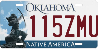 OK license plate 115ZMU