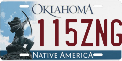 OK license plate 115ZNG