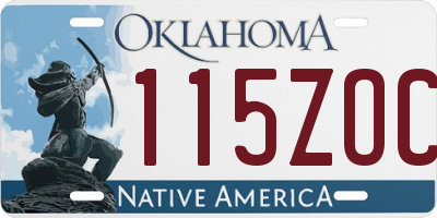 OK license plate 115ZOC