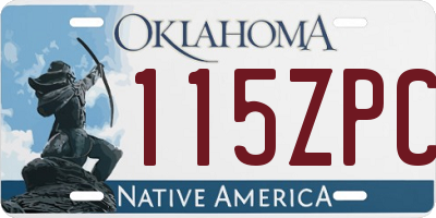 OK license plate 115ZPC