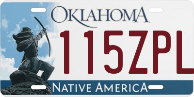 OK license plate 115ZPL