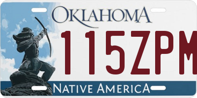 OK license plate 115ZPM