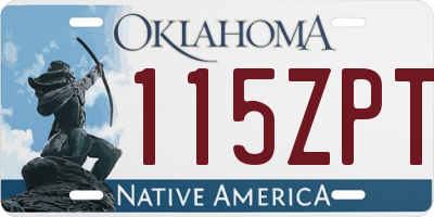 OK license plate 115ZPT