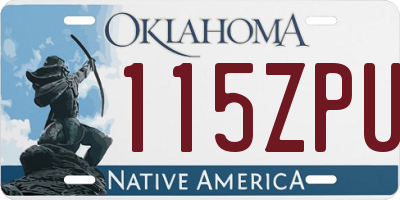 OK license plate 115ZPU