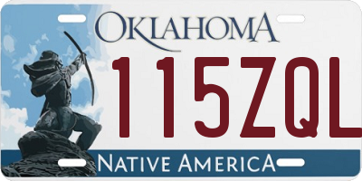 OK license plate 115ZQL