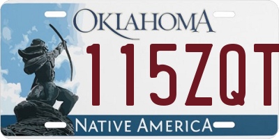OK license plate 115ZQT