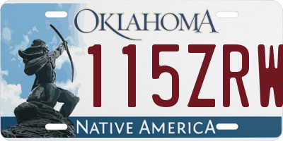 OK license plate 115ZRW