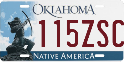 OK license plate 115ZSC