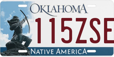 OK license plate 115ZSE