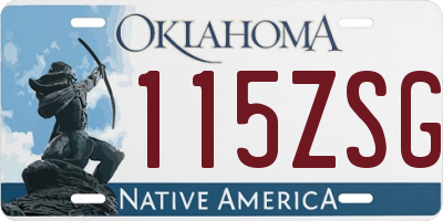 OK license plate 115ZSG