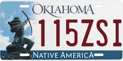 OK license plate 115ZSI