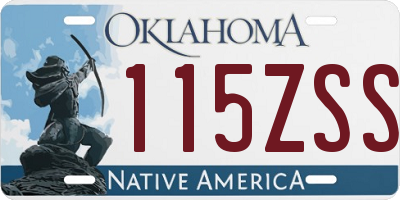 OK license plate 115ZSS