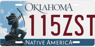 OK license plate 115ZST