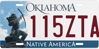 OK license plate 115ZTA